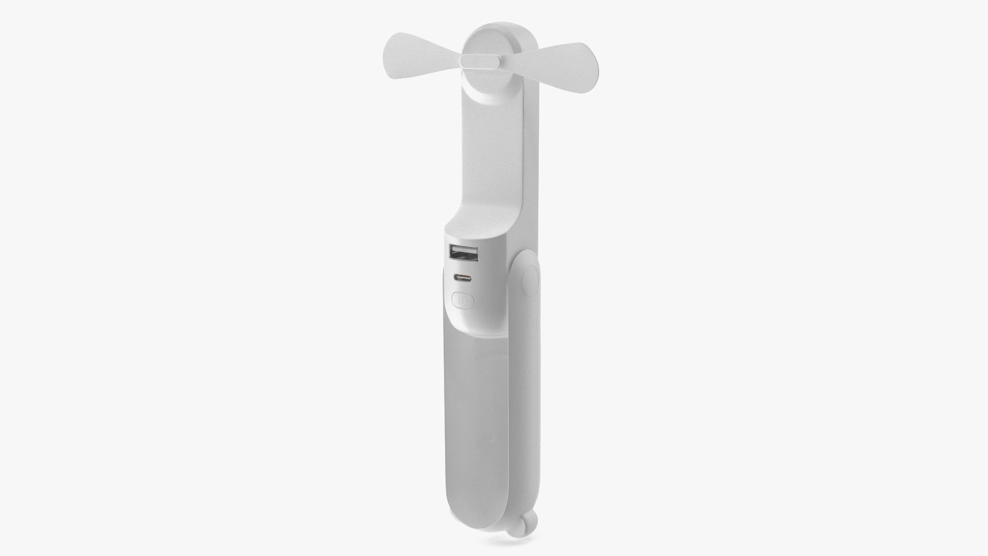 Battery Operated Pocket Fan White 3D model preview