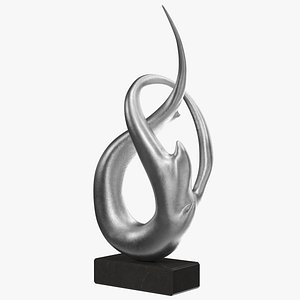 Silver Home Decor Modern Sculpture