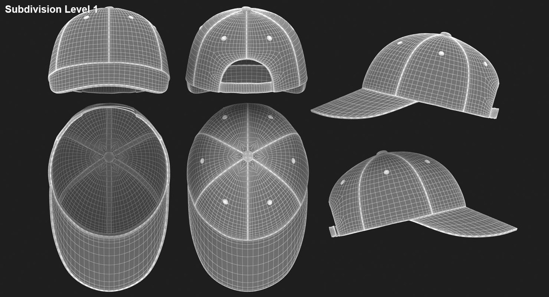 3D Model Baseball Hat Dark Red - TurboSquid 1180346