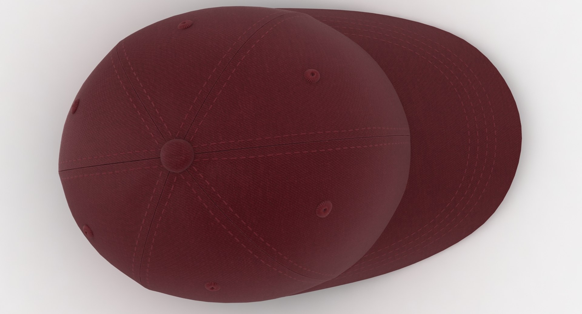 3D Model Baseball Hat Dark Red - TurboSquid 1180346