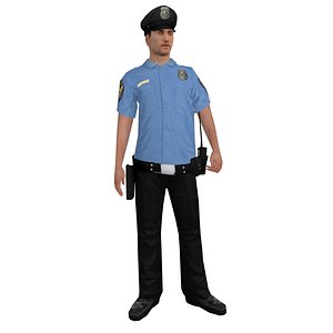 rigged police officer 2 3d max