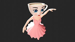 3D Ballerina Cappuccina - Brainrot Meme model