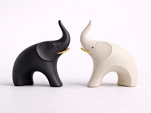 3D Elegant elephant figurines - 3D Print model model