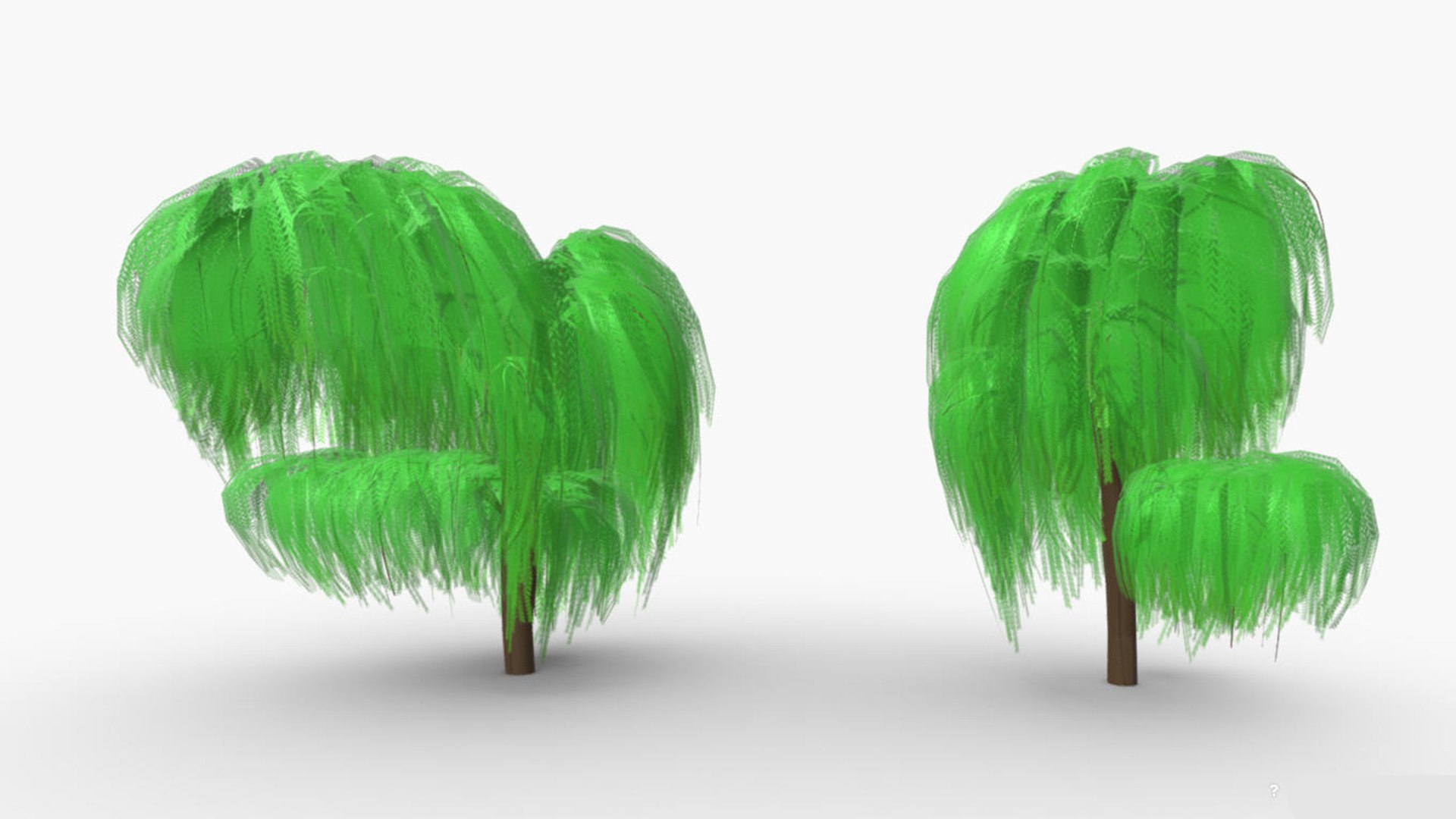 Weeping Tree Green Color 3D Model - TurboSquid 2244616