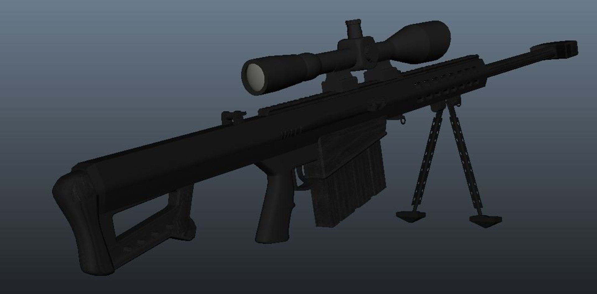 3d Model M82 Sniper Rifle