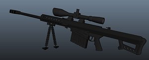 3d model m82 sniper rifle