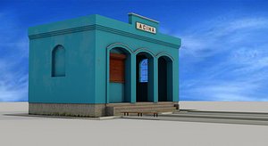 passanger pavilion 1 3d max