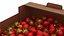 Boîte en carton de fruits avec fraises