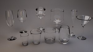 3D 3D Glass Cup Models