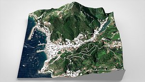 3D Cityscape Amalfi Italy