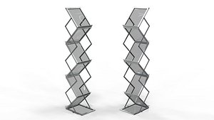 Zig Zag Acrylic Brochure Stand 3D model