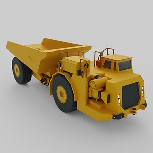 3D Underground Articulated Truck - Heavy Vehicle model