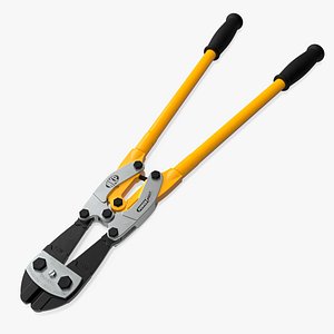 3D Hand Tool Bolt Cutter Yellow