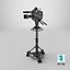 Detailed Studio Camera On Tripod 3D model
