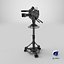 Detailed Studio Camera On Tripod 3D model