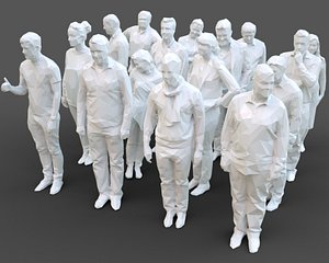 architectural stylized human character 3D model