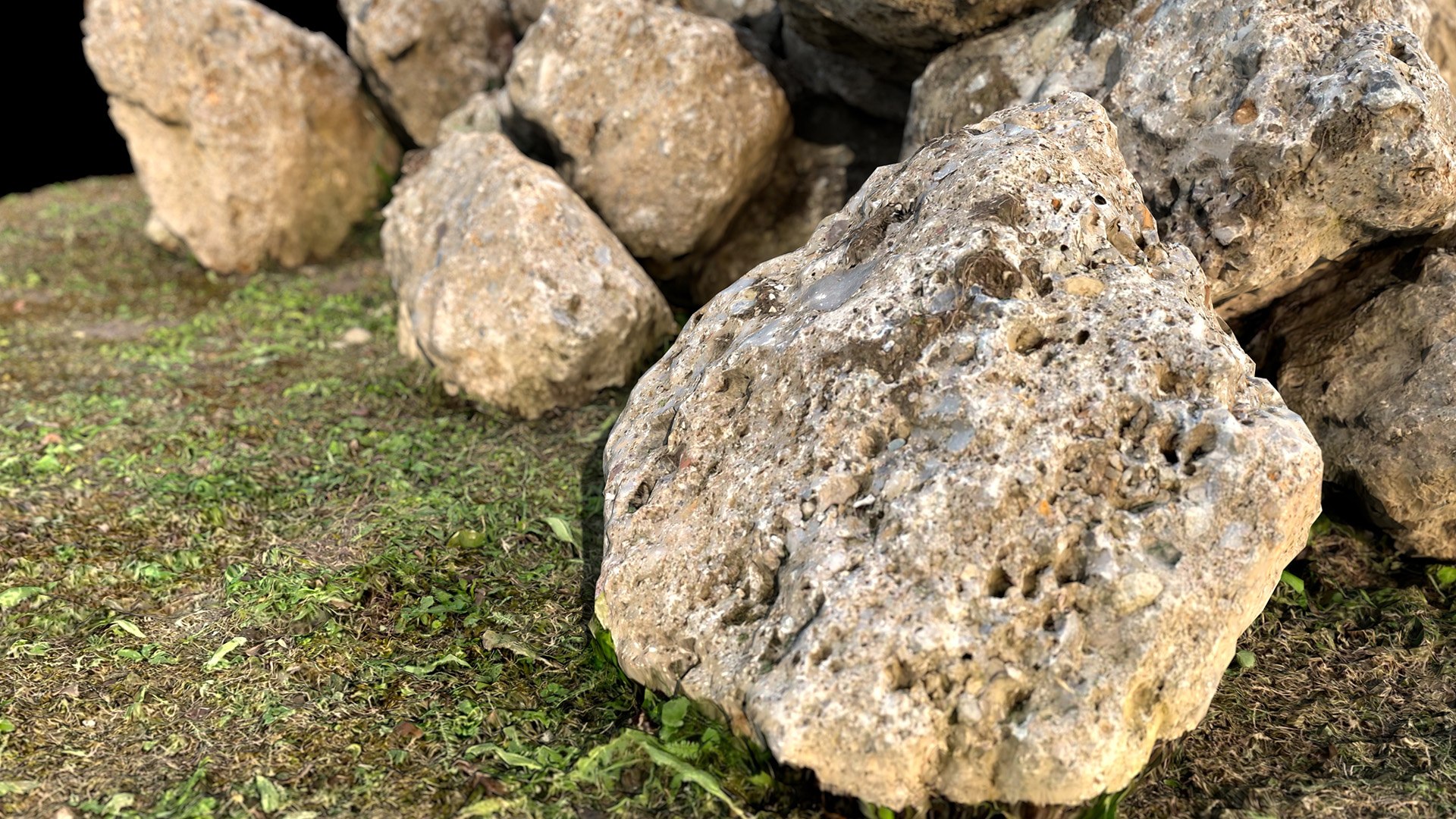 3D model Gravel Rock Pile 01 - 3D photogrammetry model scan of pile of Rocks on grass https://p.turbosquid.com/ts-thumb/xw/C89Im7/QP/gravelrockpile014/jpg/1672859273/1920x1080/fit_q87/880f3fb4290d026a5486ff491d429783be52cd4d/gravelrockpile014.jpg
