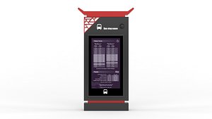 3D Bus Stop Digital Signage Display