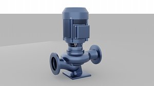 Inline Centrifugal Pump Lightweight Visual Model 3D model