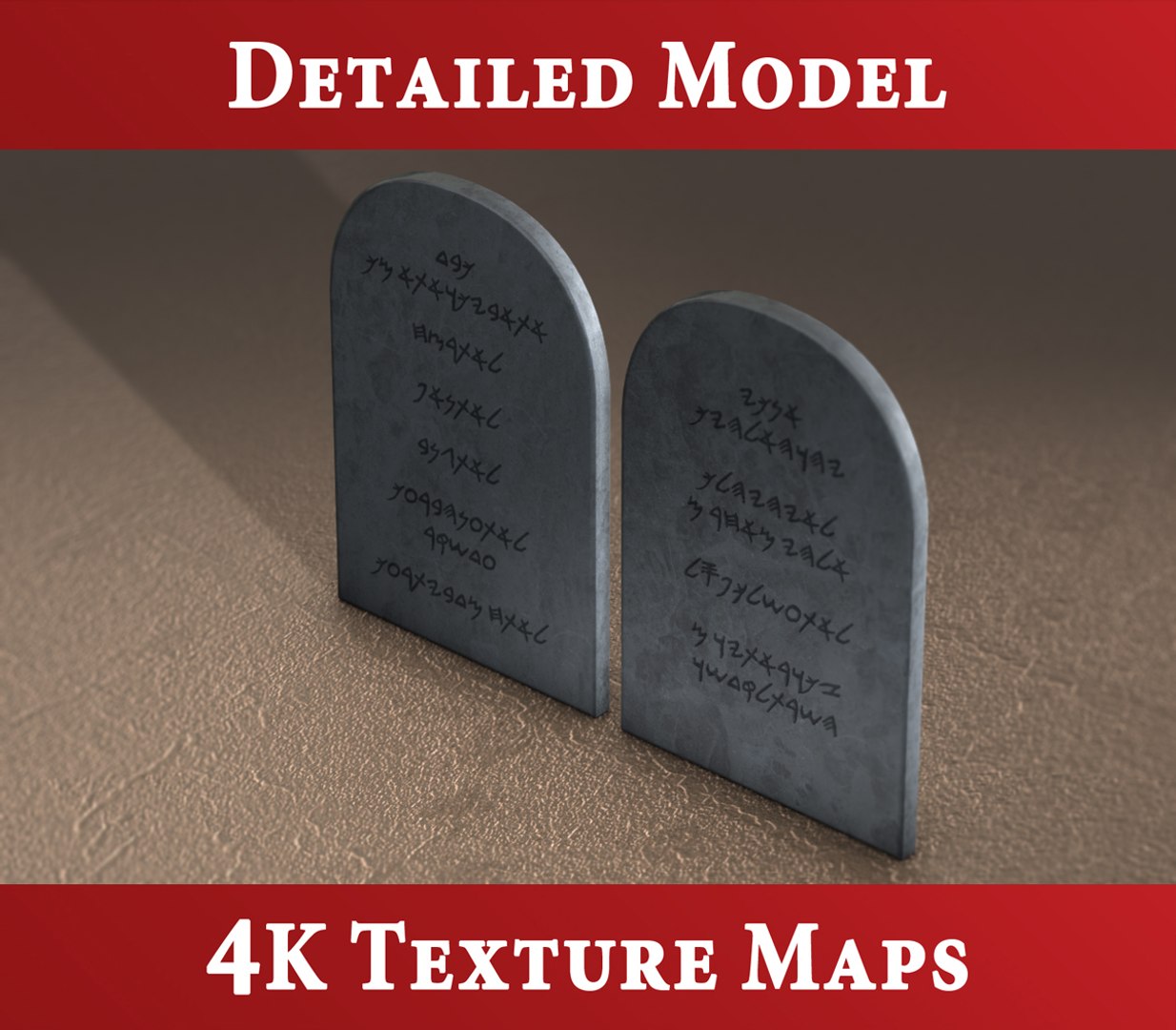 3d model tablets stone commandments