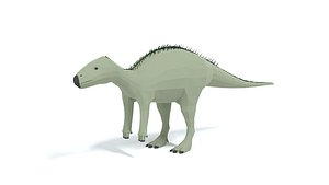 3D Low Poly Cartoon Zalmoxes Dinosaur