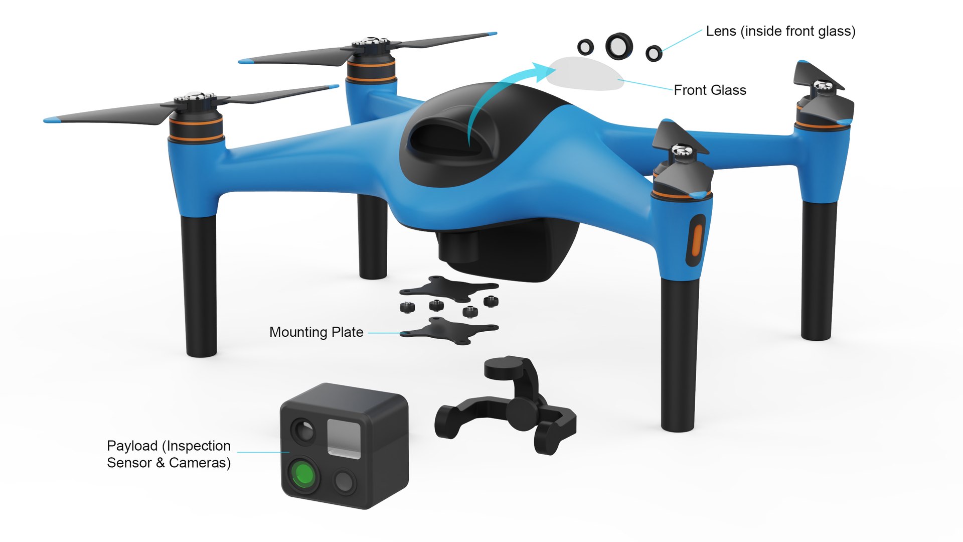 Industrial Inspection Drone Concept 3D model https://p.turbosquid.com/ts-thumb/xw/Jt1G0o/YA/image5subparts/png/1793121971/1920x1080/fit_q87/f132b510ac408798de0b4bcb3a1ac825fd98d0a2/image5subparts.jpg