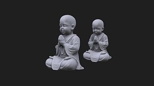 baby monk 3D model