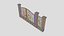 단조 철제 장식 대문 3D 모델