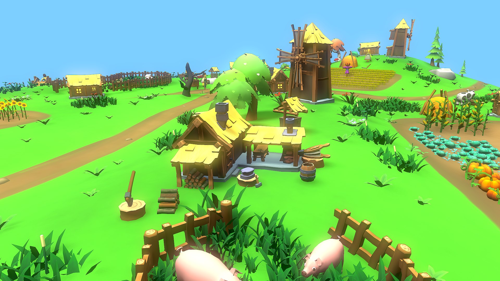 3D Low Poly Casual Village Pack - TurboSquid 2052137