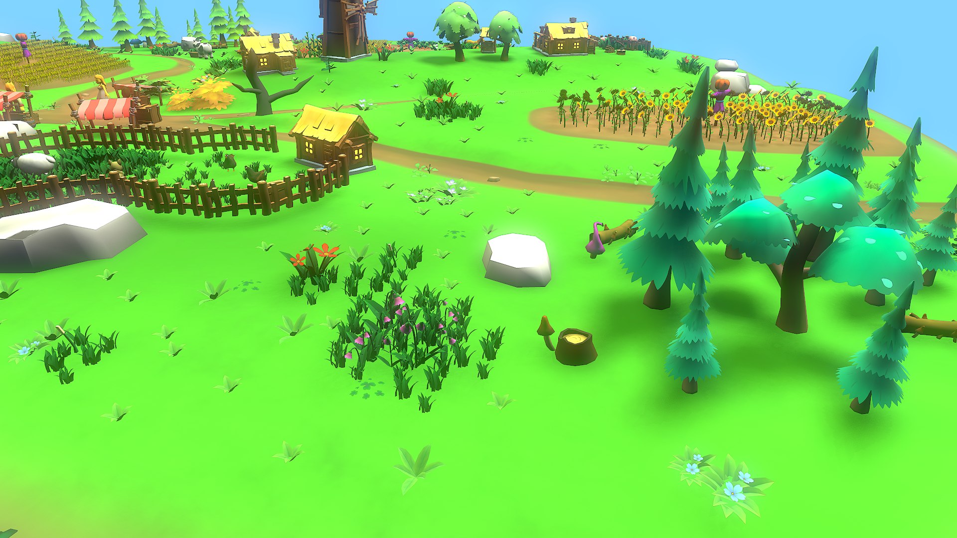 modelo 3d Low Poly Casual Village Pack - TurboSquid 2052137