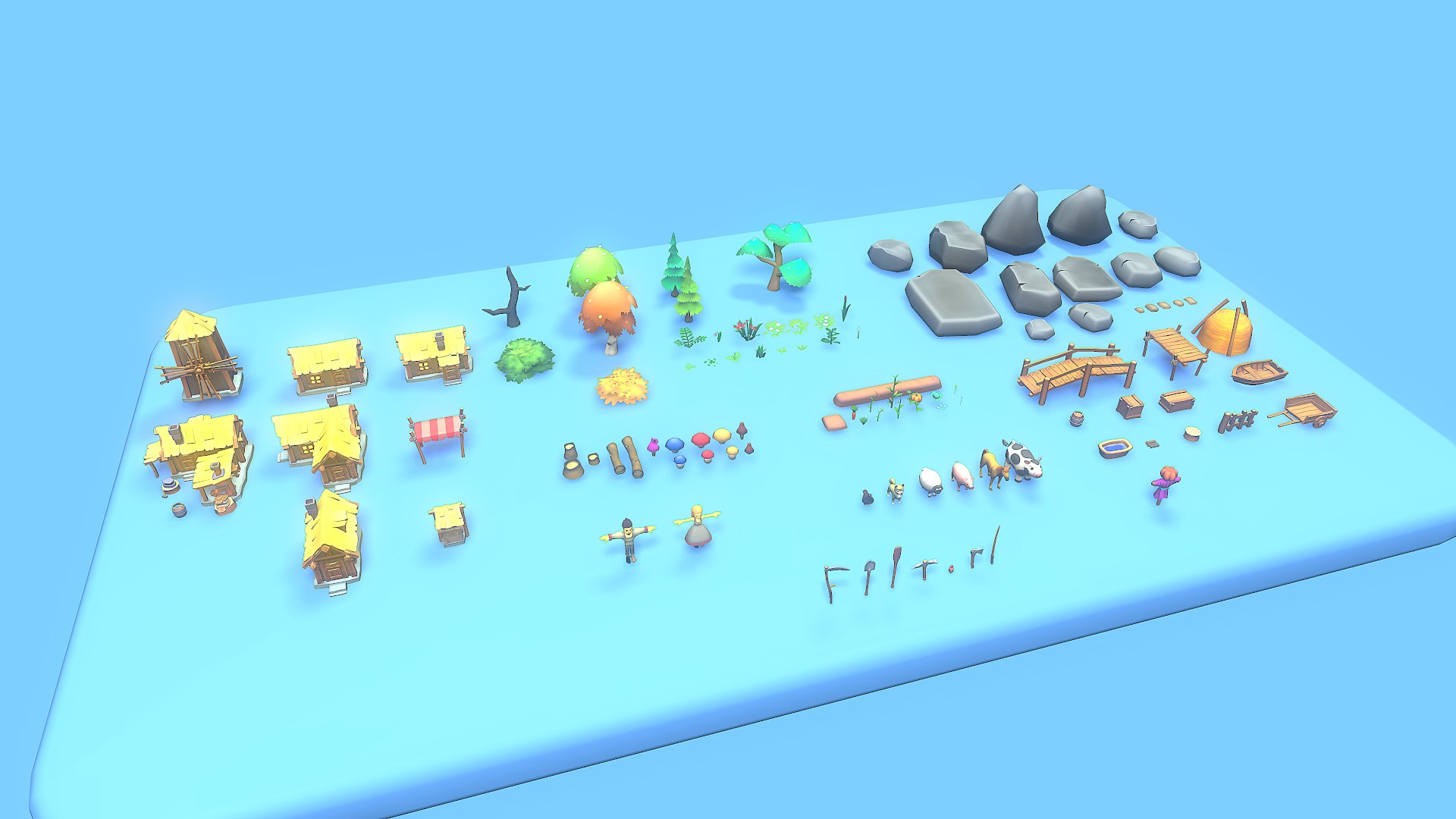 3D Low Poly Casual Village Pack - TurboSquid 2052137