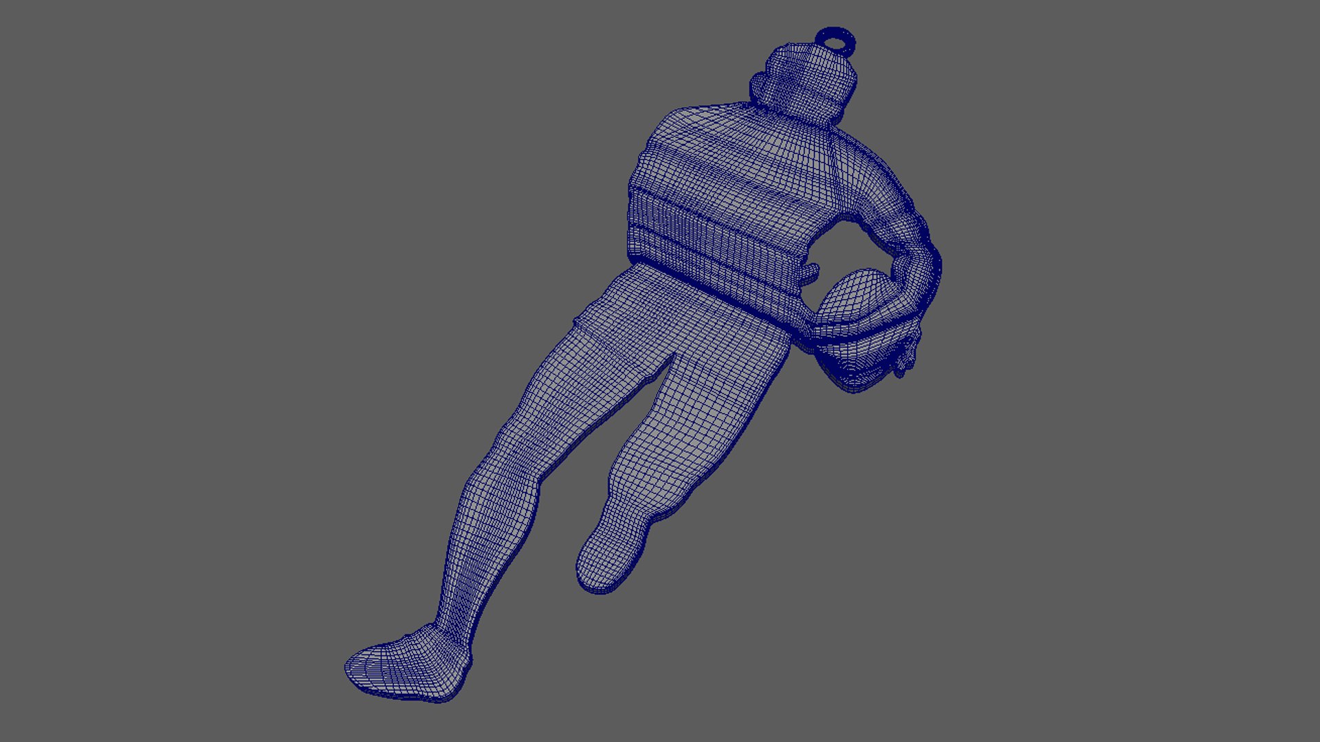 3D Rugby Key Ring Chain 01 - TurboSquid 2350598