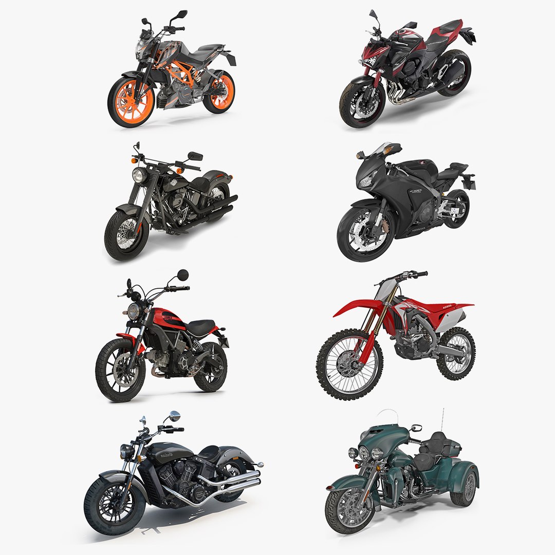 Motorcycles Collection 2 3D model preview