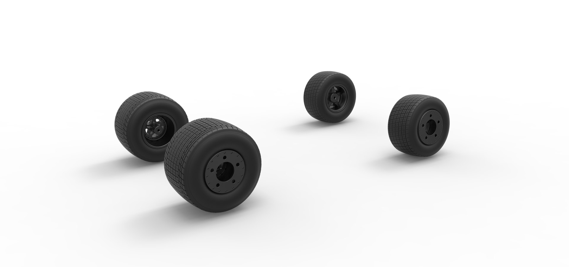 3D Wheel Set Of New Zealand Super Saloon Race Car Scale 1 To 25 Model ...