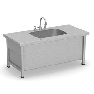 3d model wash sink kitchen