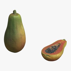 3D model Papaya Low Poly