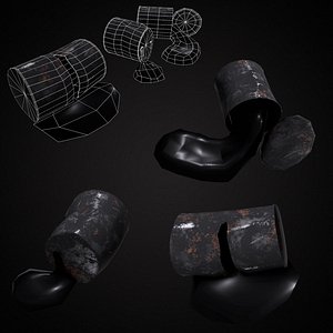oil waste drum barrel 3D model