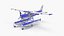 Cessna 182 Skylane Seaplane Blue 3D model