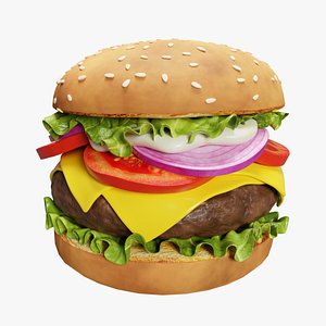 3D Hamburger 001