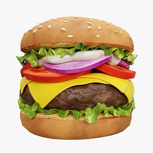 3D Hamburger 001
