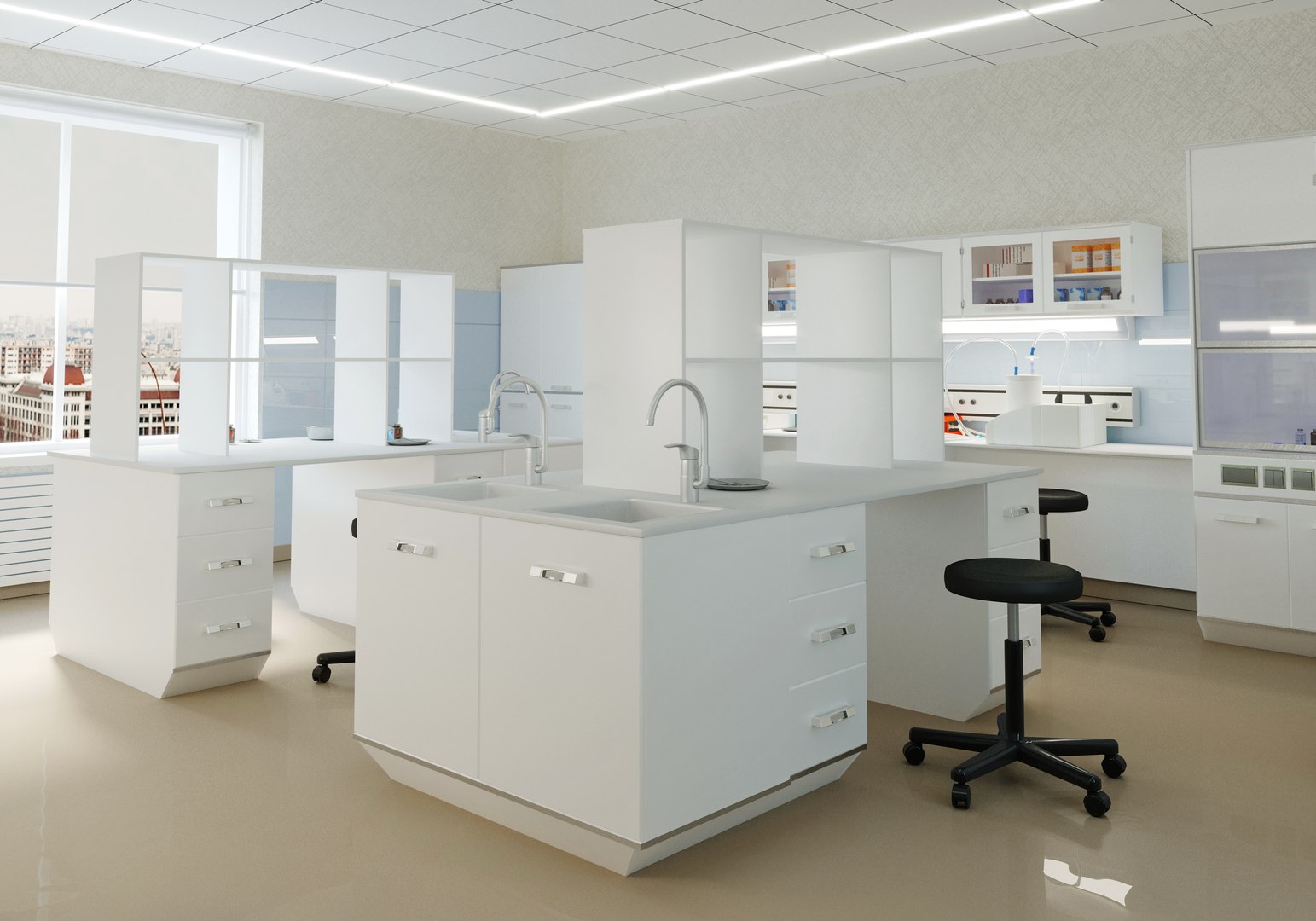 3D Model Research Chemical Laboratory - TurboSquid 1769113