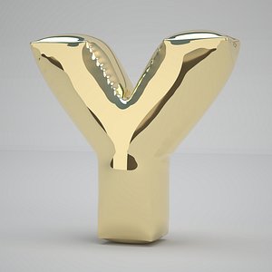 Y Balloon Gold 3D model