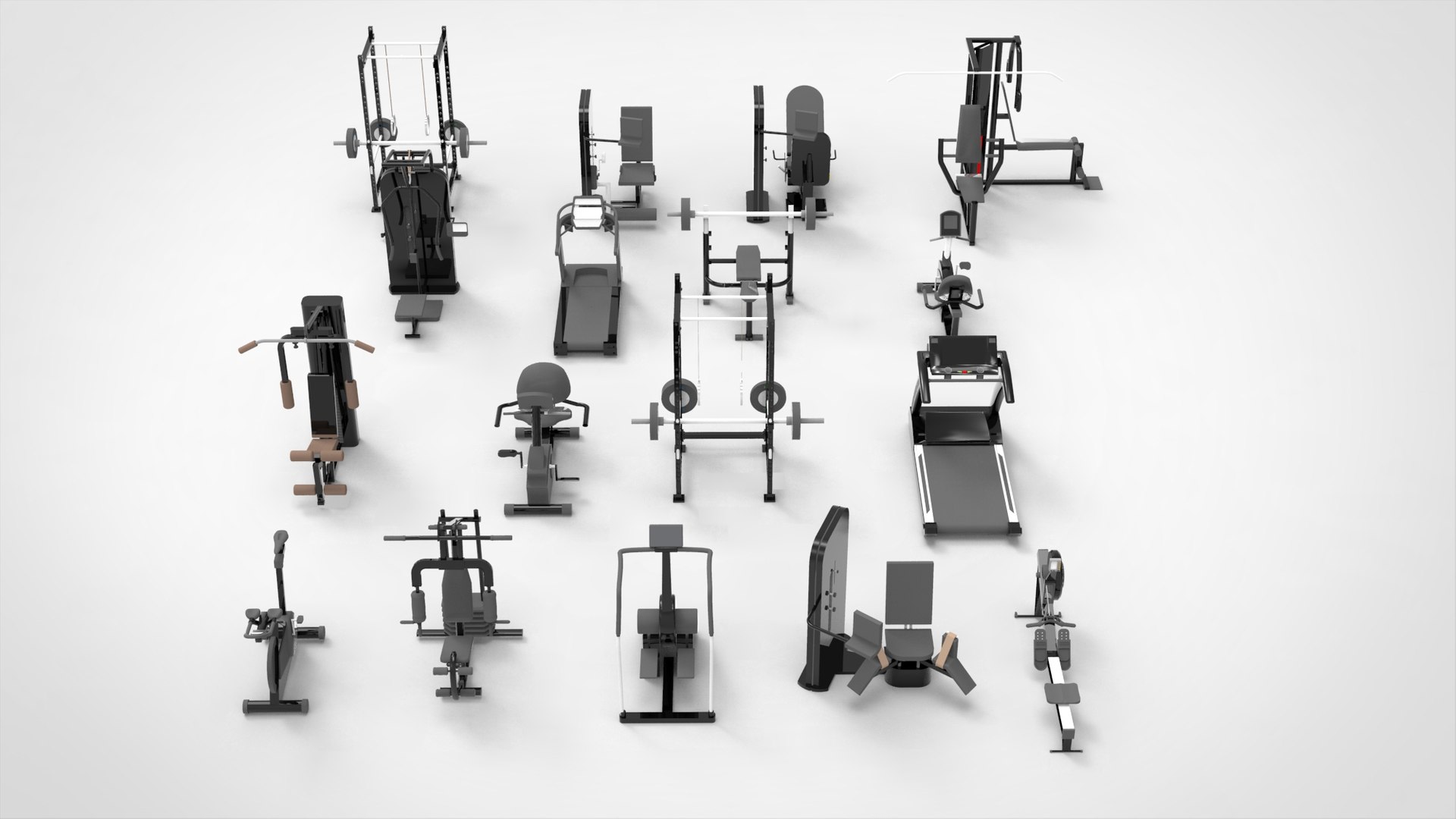 3D Home Gym Equipment And Commercial Gym Machines - TurboSquid 2269556
