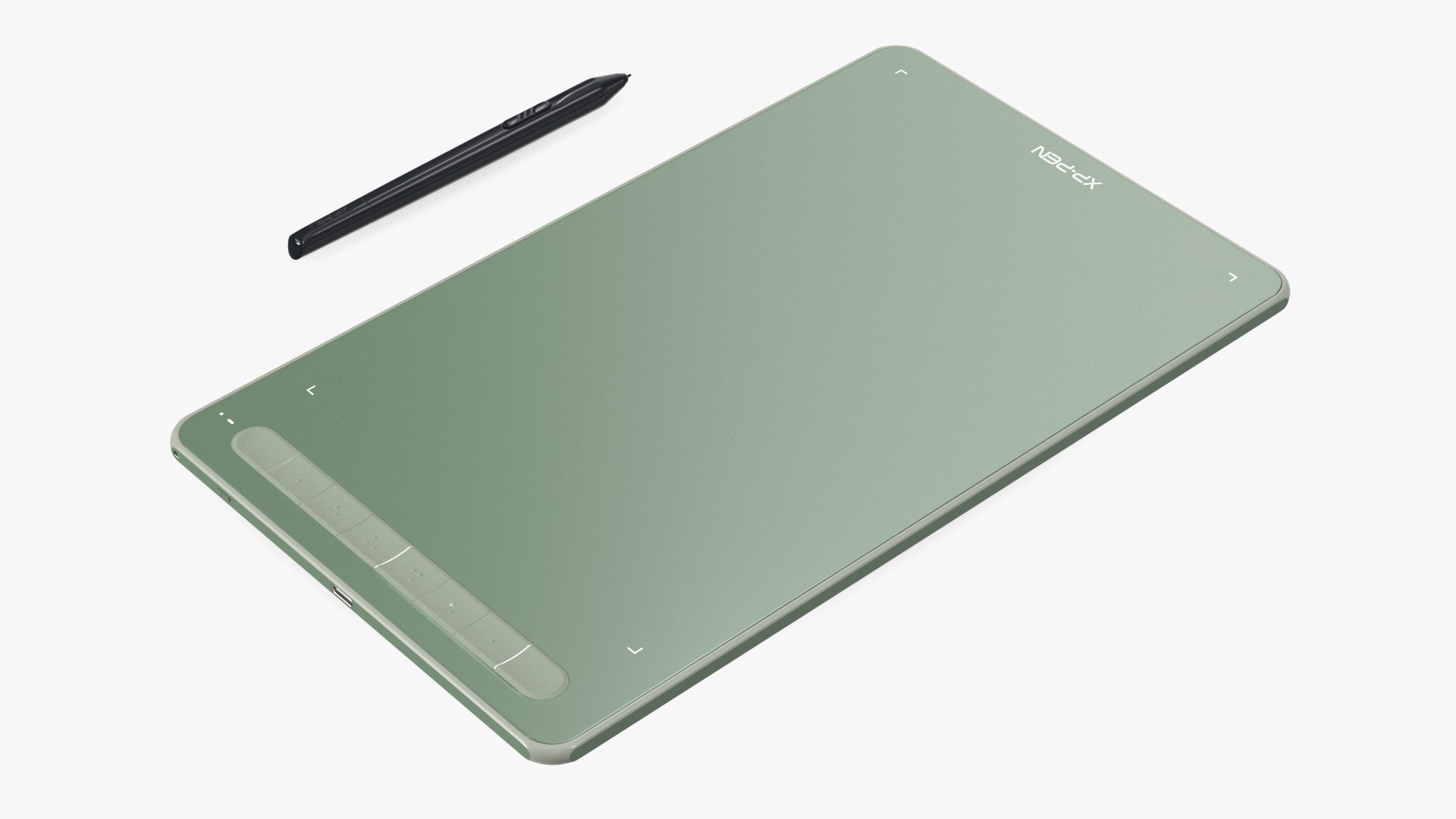 XPPen Deco Digital Drawing Tablet Green 3D model preview