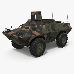 4x4 Armored Recon Vehicle Woodland Camouflage with Interior
