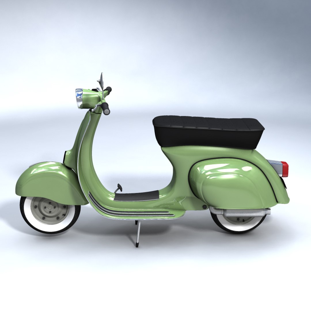 3ds Max Vespa Scooter Vintage