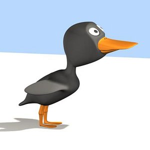 3d cartoon duck