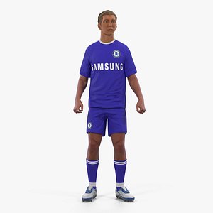 Soccer or Football Player Chelsea Rigged 2 3D Model