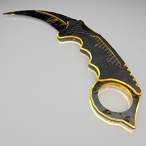 3D karambit knife weapon