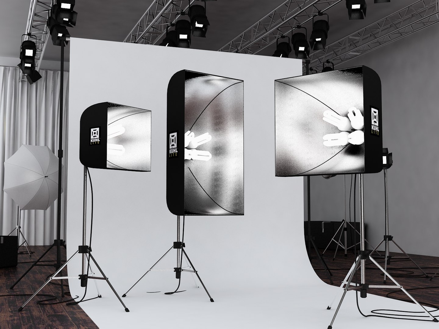 Studio Lights 3d Model